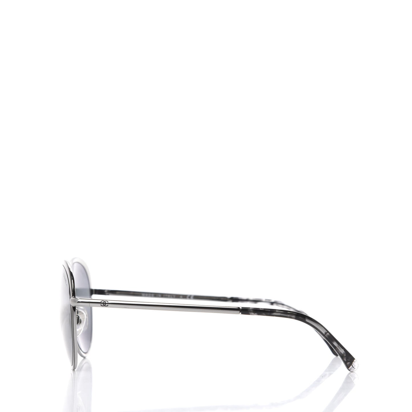 Round Spring Sunglasses 4206 Black Silver