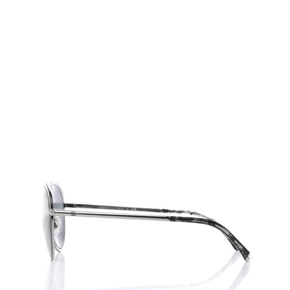 Chanel Round Spring Sunglasses 4206 Black Silver 3 of 8