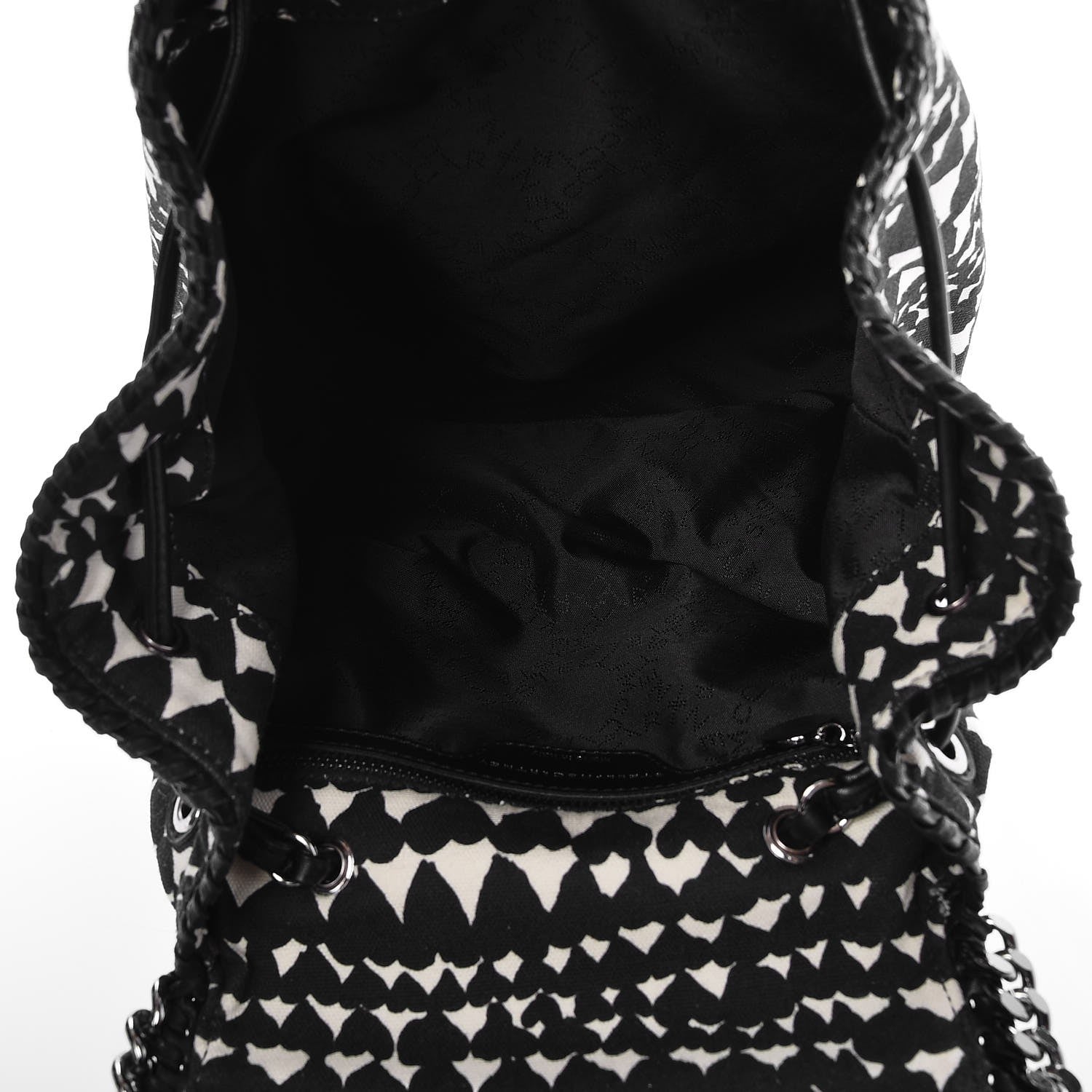 Stella McCartney Shaggy Deer Hearts Falabella Backpack Bag Black 5 of 8