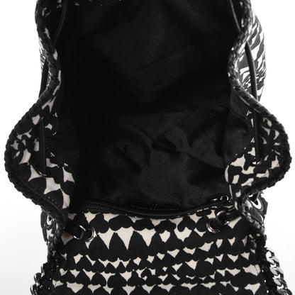 Stella McCartney Shaggy Deer Hearts Falabella Backpack Bag Black 5 of 8