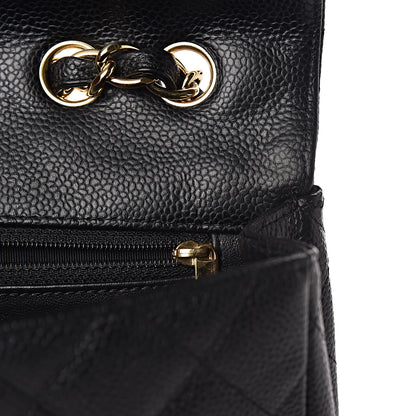 Chanel Caviar Quilted Jumbo Single Flap Black 9 of 12