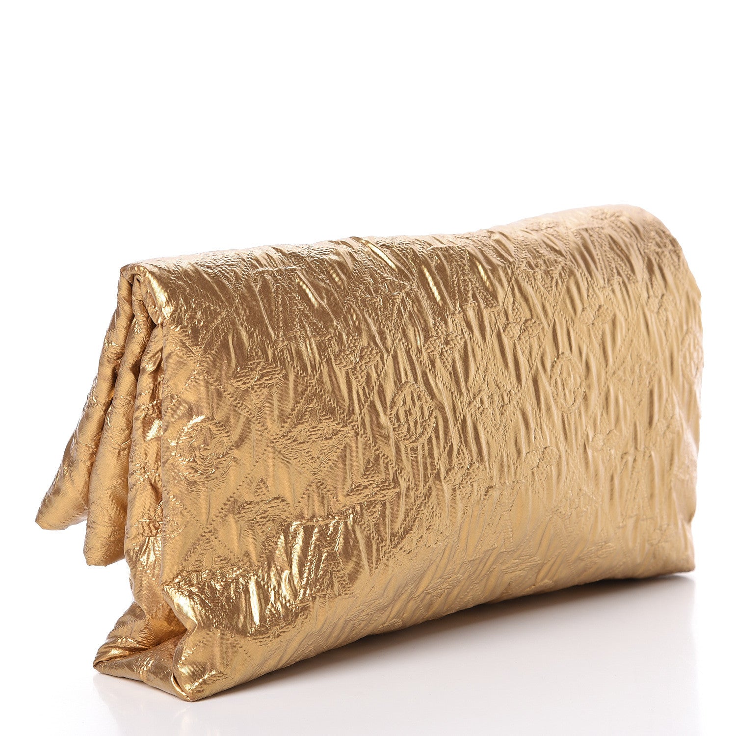 Louis Vuitton Jacquard Quilted Monogram Limelight Clutch PM Gold 3 of 8