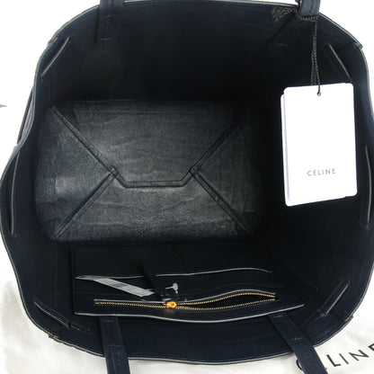 Celine Crocodile Embossed Nubuck Small Belt Cabas Phantom Navy Blue 5 of 7
