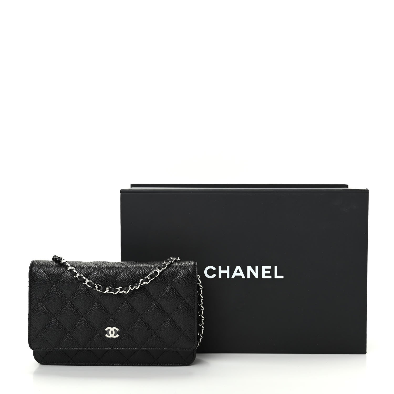 Chanel Caviar Quilted Wallet On Chain WOC Black 10 of 10