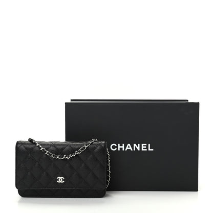 Chanel Caviar Quilted Wallet On Chain WOC Black 10 of 10