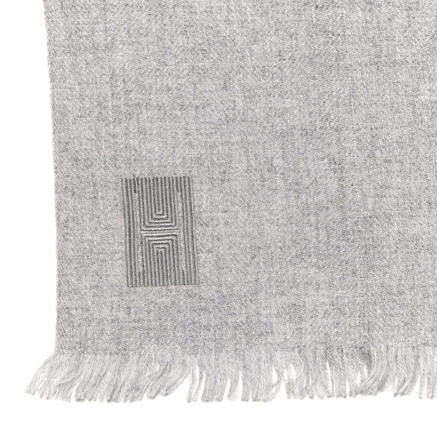 Hermes Cashmere Stole Scarf Gris Flanelle 4 of 5