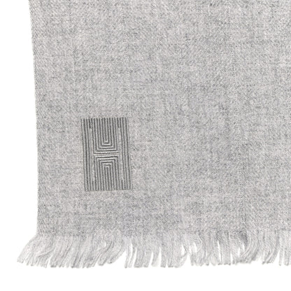 Hermes Cashmere Stole Scarf Gris Flanelle 4 of 5