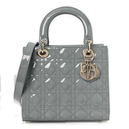 Christian Dior Patent Cannage Medium Lady Dior Grey 1 of 13