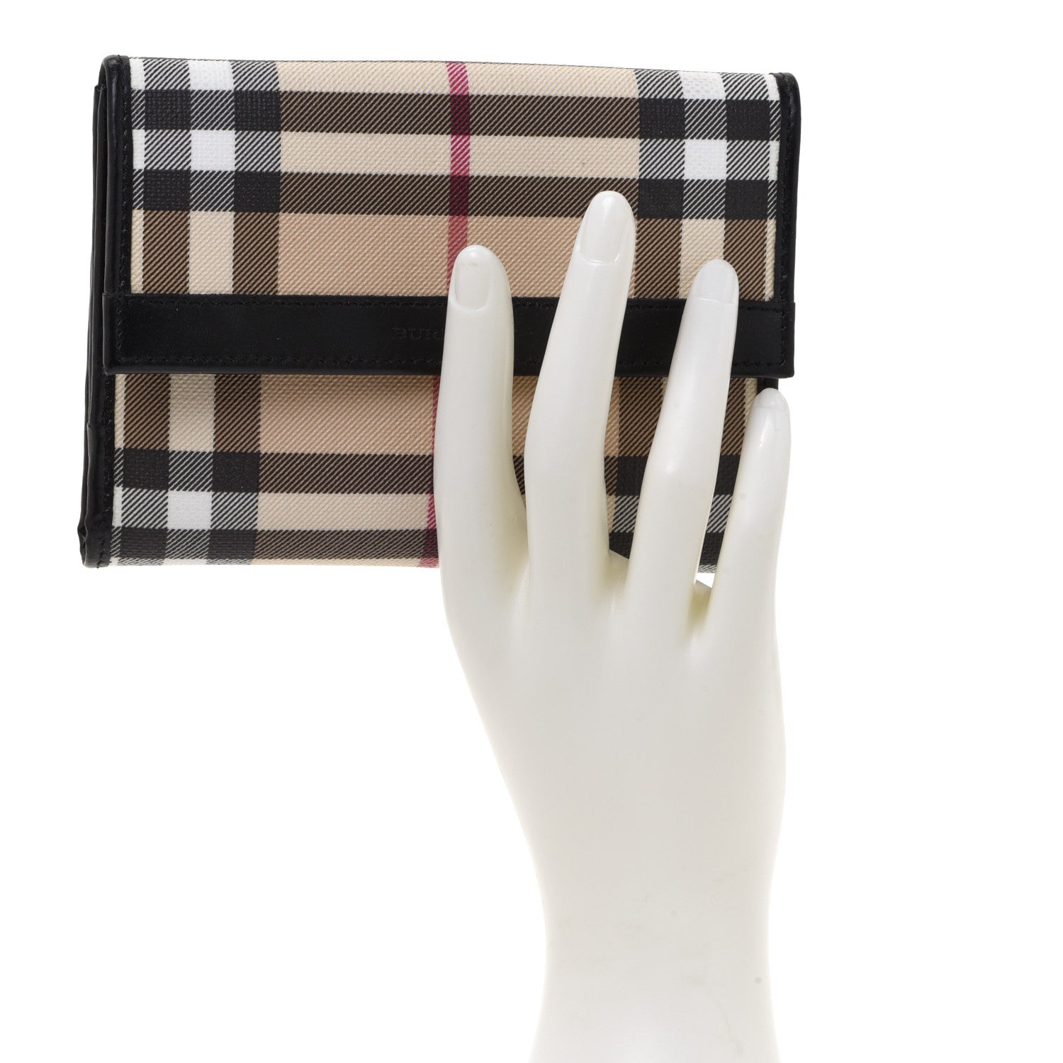 Burberry House Check Compact Wallet Black 2 of 7