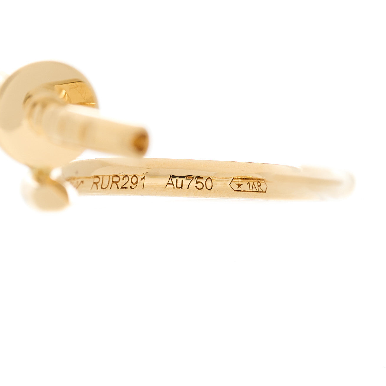 18K Yellow Gold Juste Un Clou Hoop Earrings