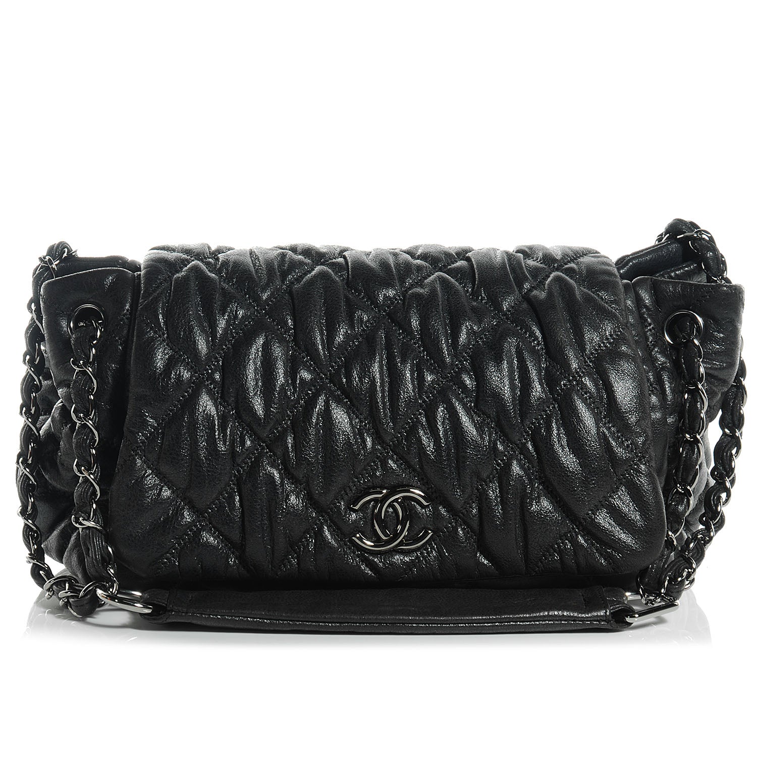 Chanel Calfskin Bubble Quilt Accordion Flap Black 1 of 8