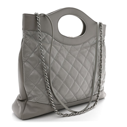 Chanel Lambskin Quilted Large 31 Shopping Bag Grey 3 of 10