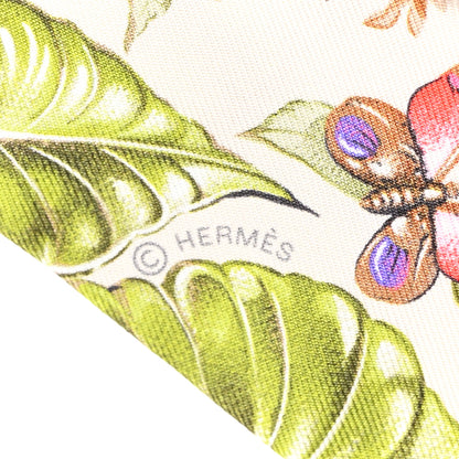 Hermes Silk Equateur Twilly Creme Vert Multicolore 3 of 4