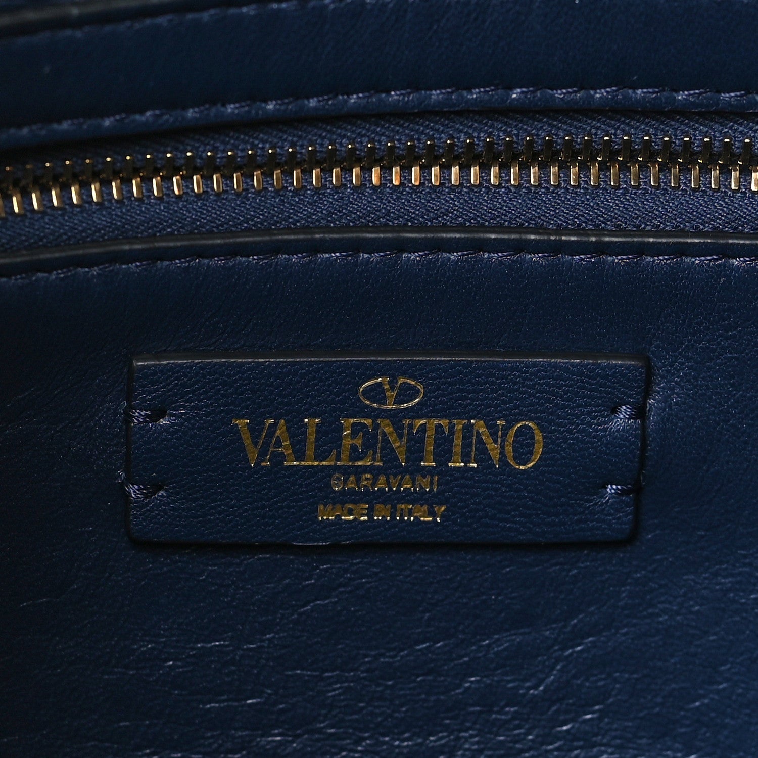 Valentino Garavani Nappa Large Roman Stud Shoulder Bag Marine 6 of 9