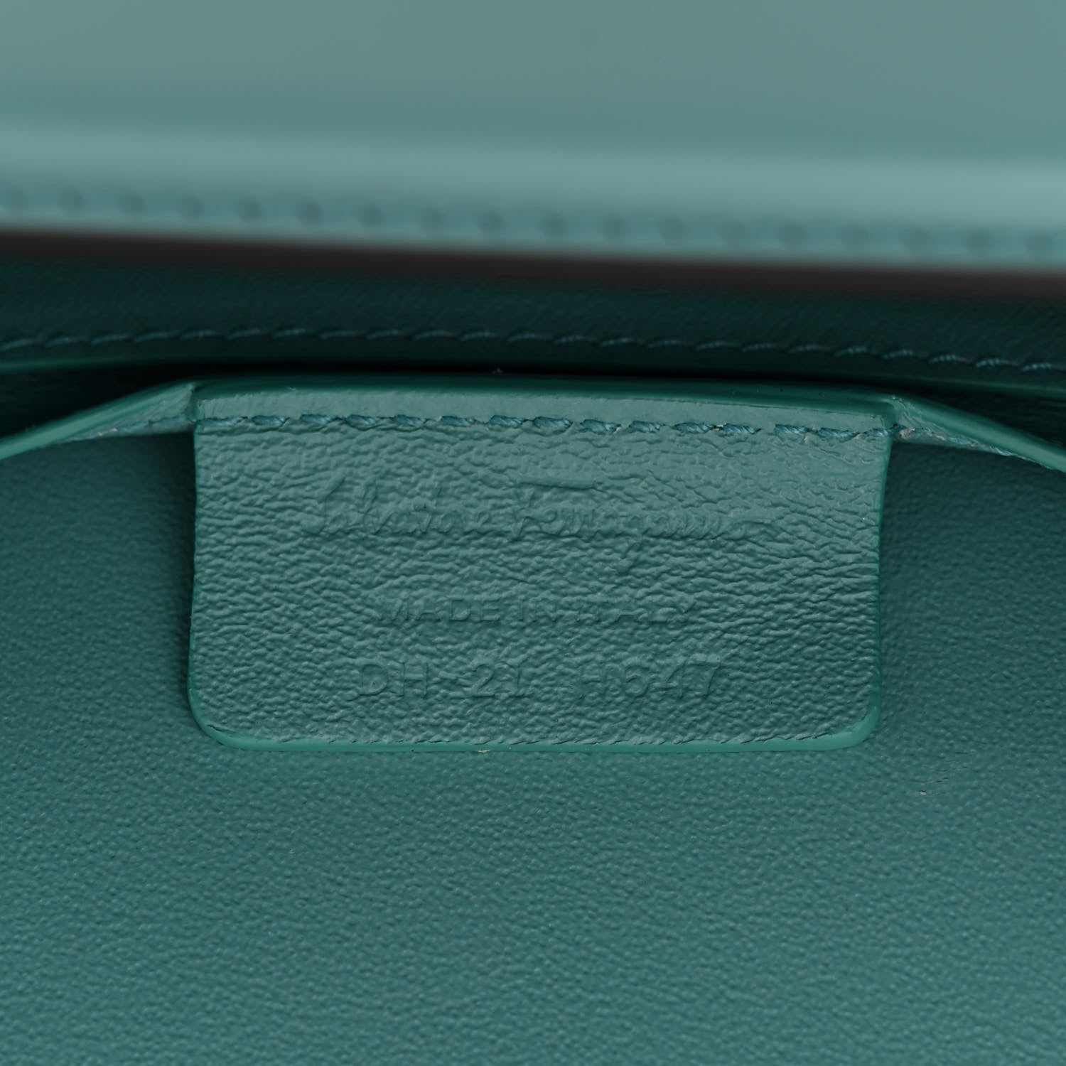 Salvatore Ferragamo Smooth Calfskin Mini Boxyz Tyrone Turquoise 6 of 9