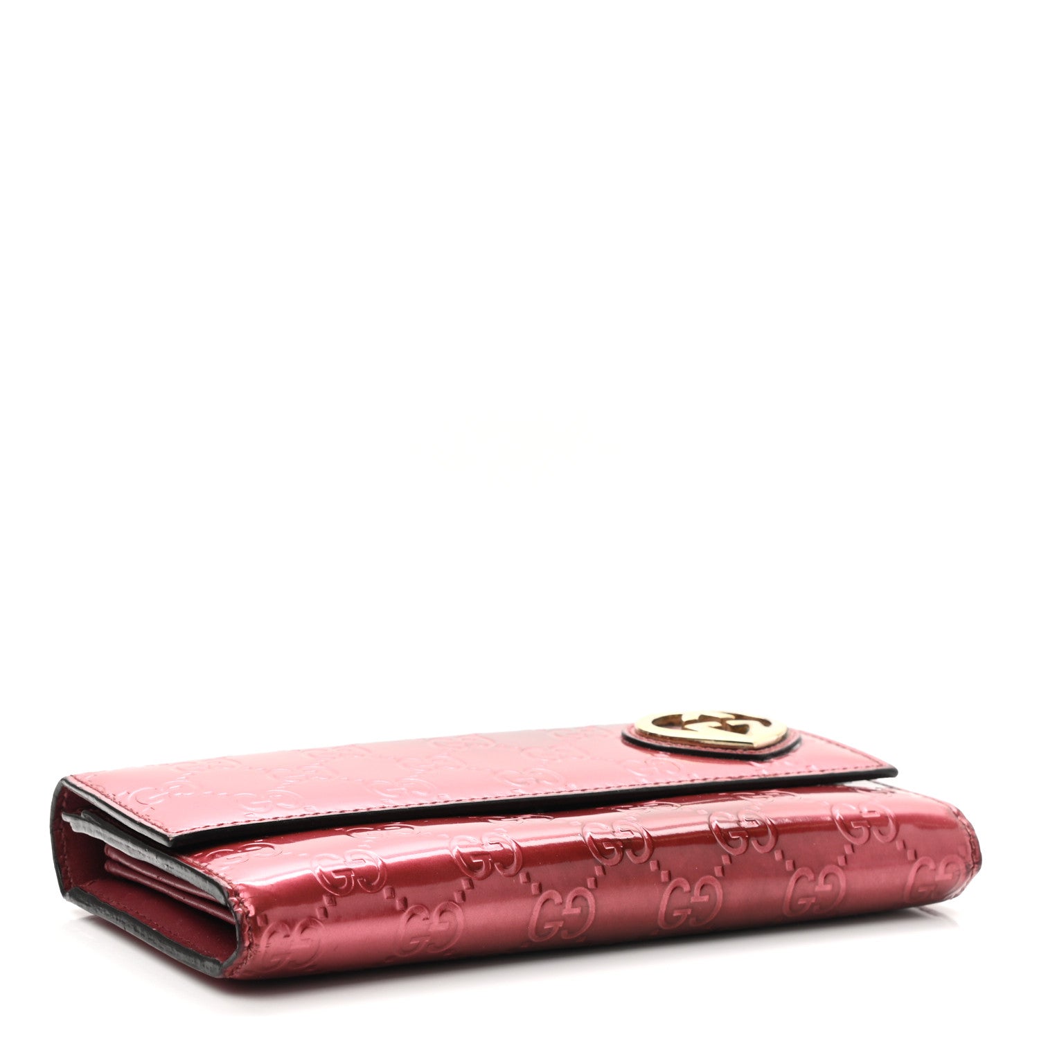 Gucci Shine Guccissima Lovely Heart Continental Wallet Tibet Red 4 of 11