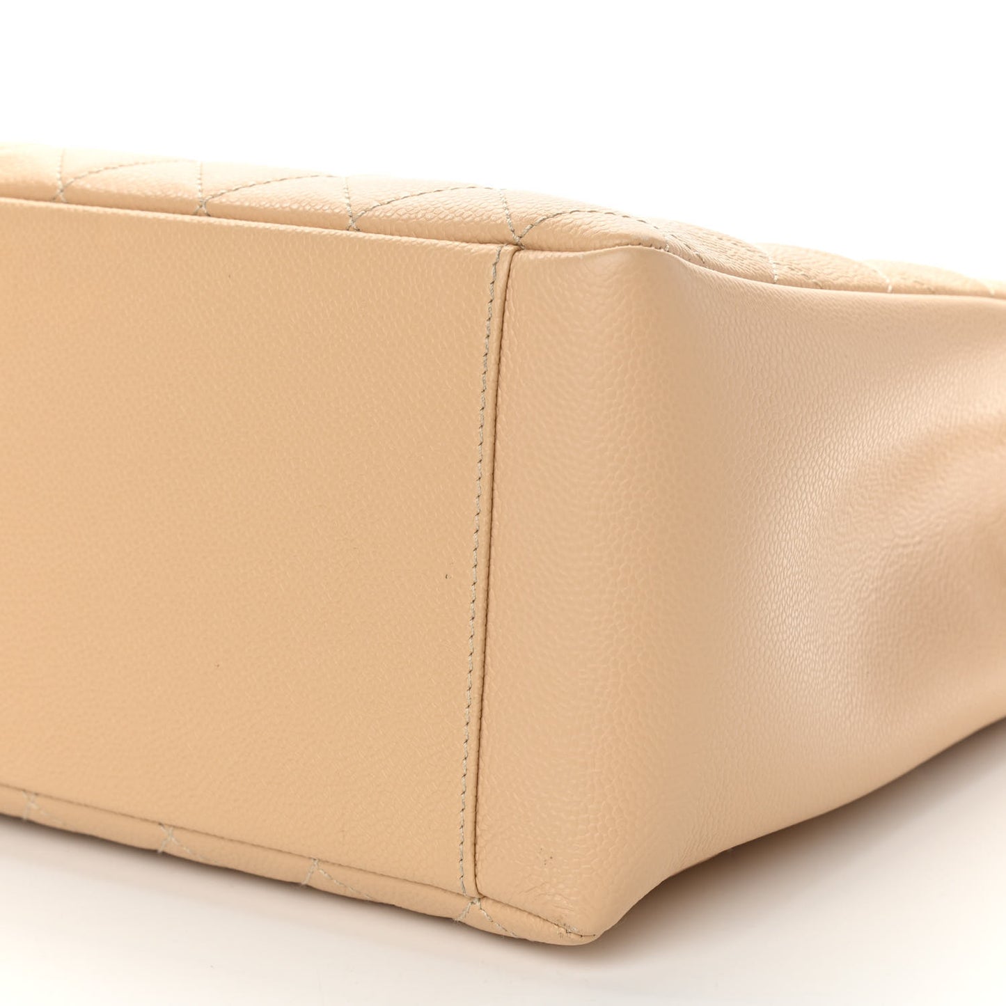 Caviar Quilted Grand Shopping Tote GST Beige