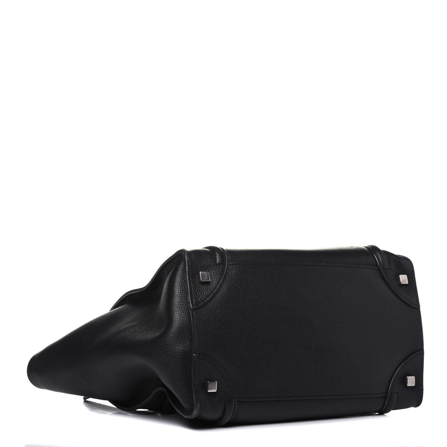 Drummed Calfskin Mini Luggage Black