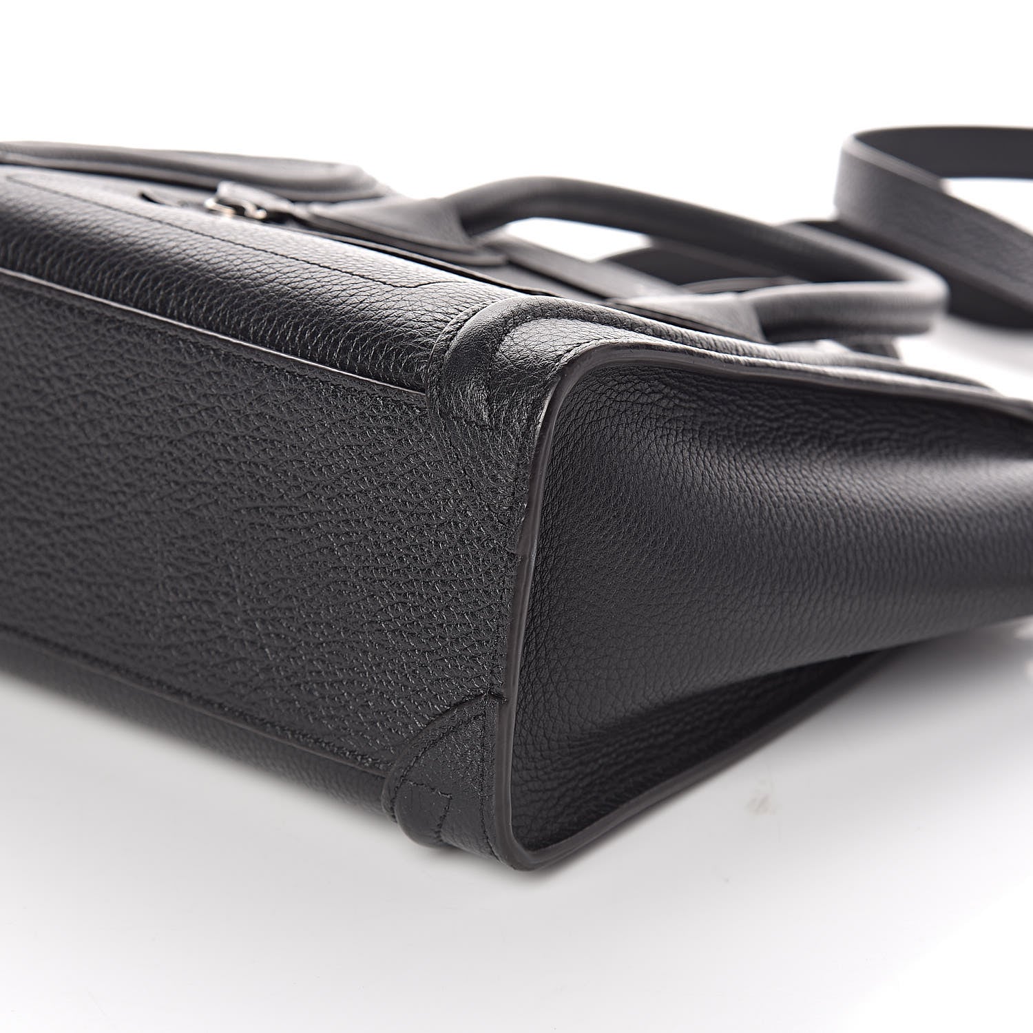 Celine Drummed Calfskin Nano Luggage Black 8 of 9