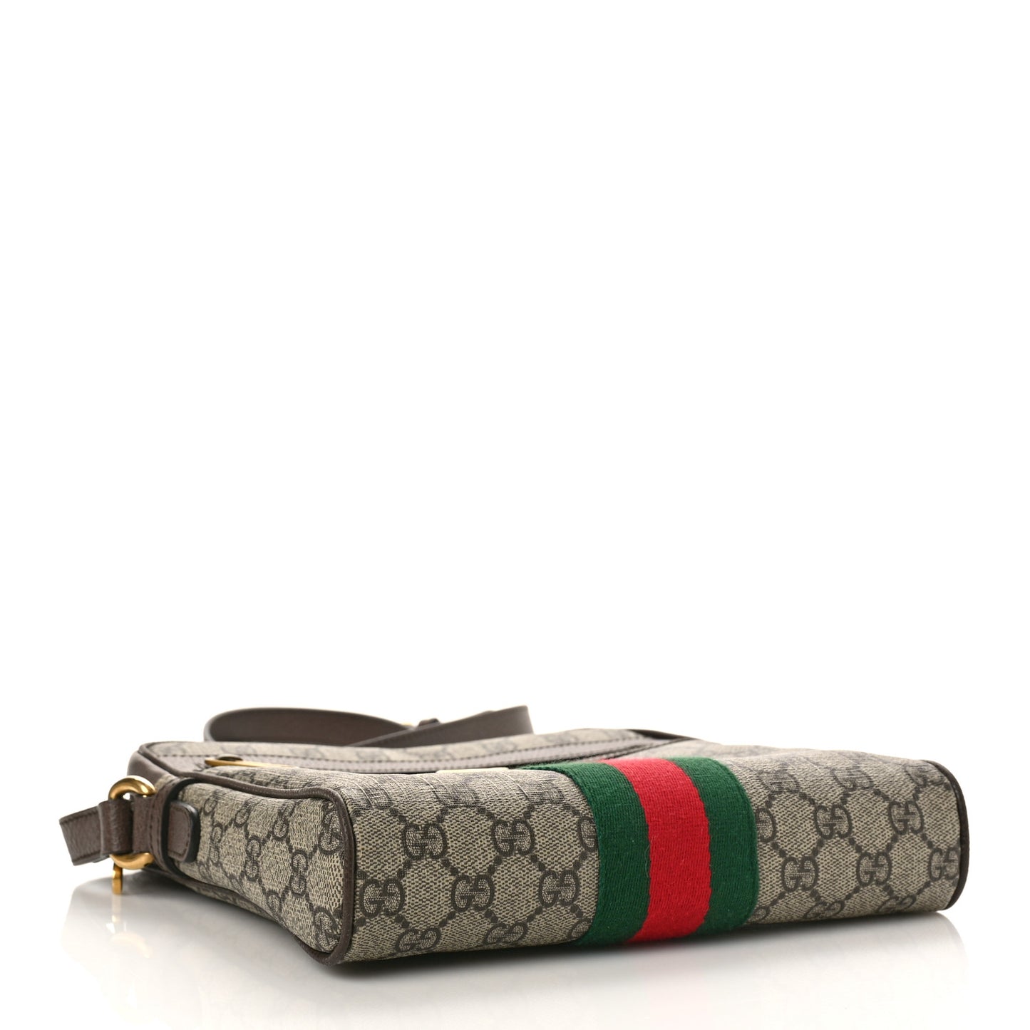GG Supreme Monogram Web Small Ophidia Messenger Bag Brown