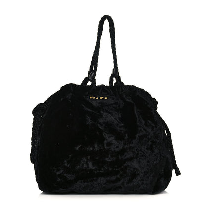 Miu Miu Velluto Shoulder Bag Black 1 of 12