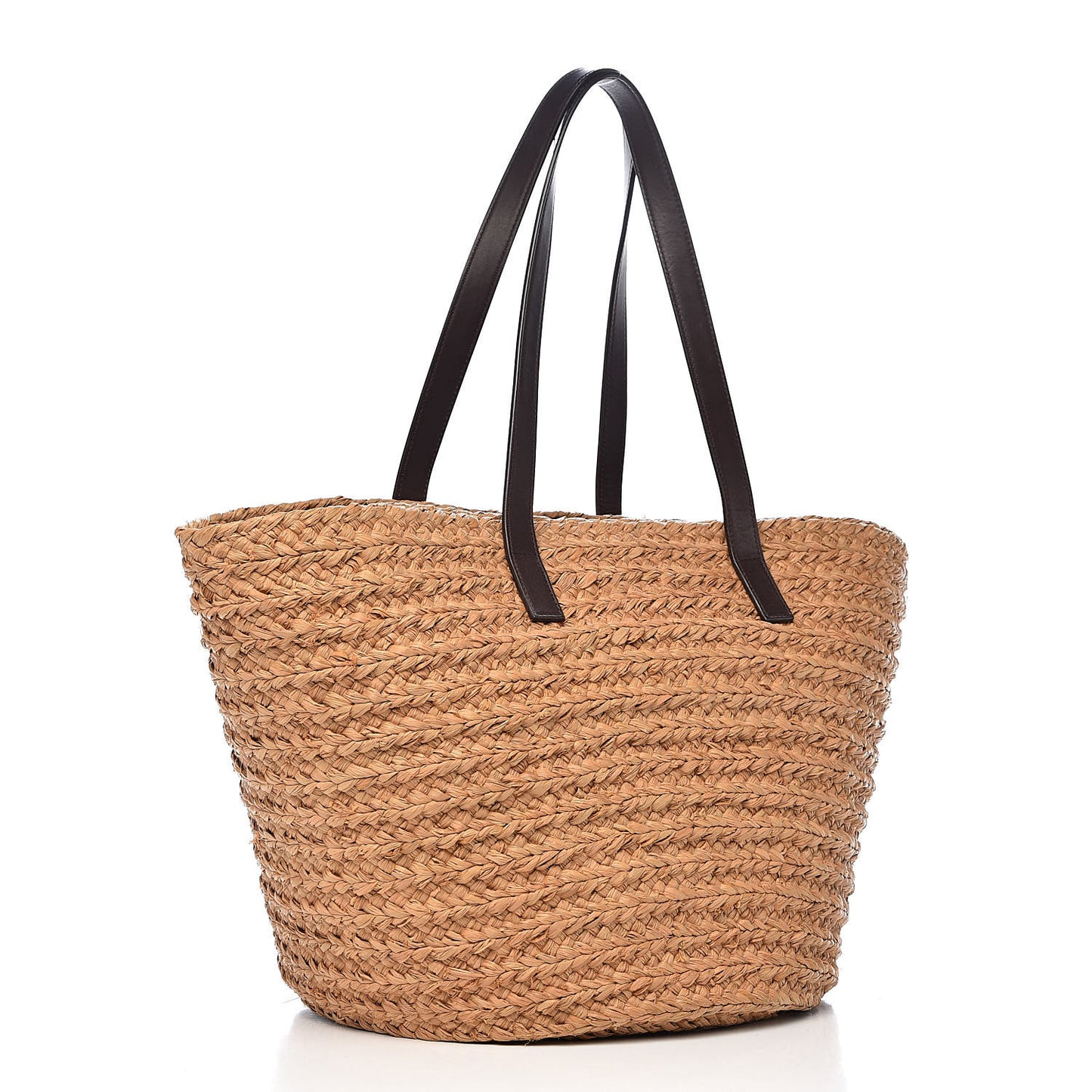 Raffia Calfskin Medium Panier Tote