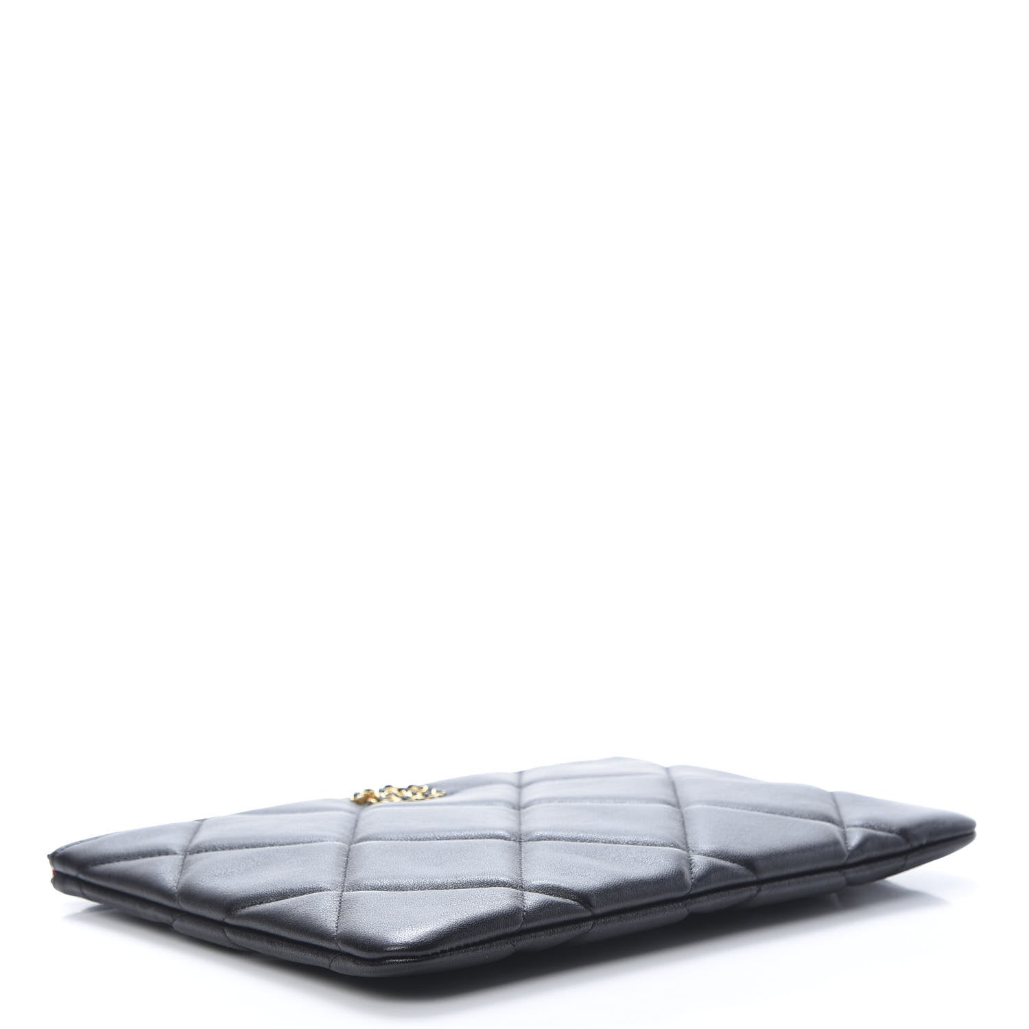 Chanel Lambskin Quilted Large 19 Cosmetic Case Black 4 of 7