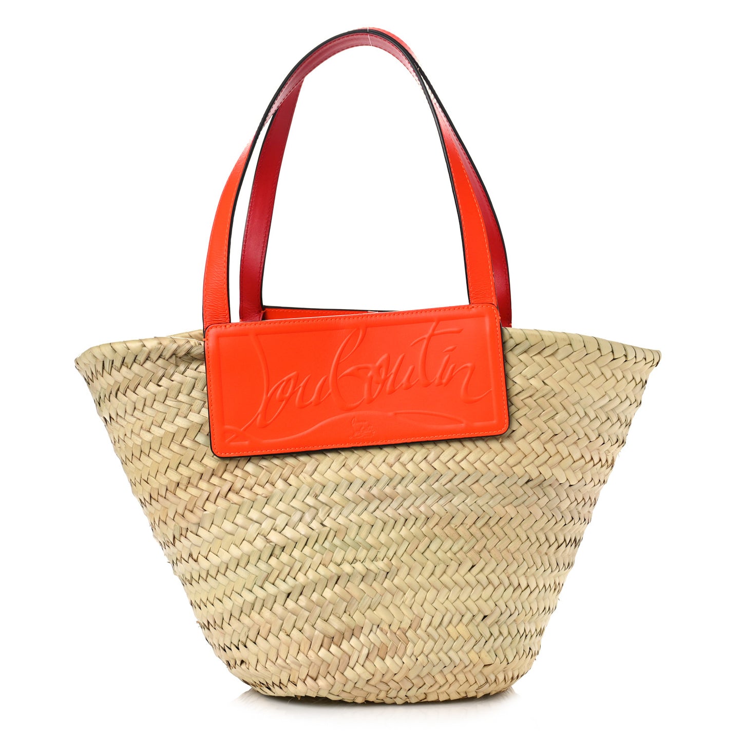 Woven Straw Loubishore Tote Sunrise