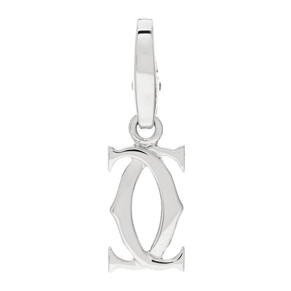 Cartier 18K White Gold Logo Charm 1 of 4