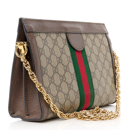 Gucci GG Supreme Monogram Web Small Ophidia Chain Shoulder Bag Brown 3 of 13