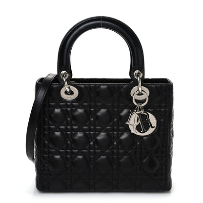 Christian Dior Lambskin Cannage Medium Lady Dior Black 1 of 10