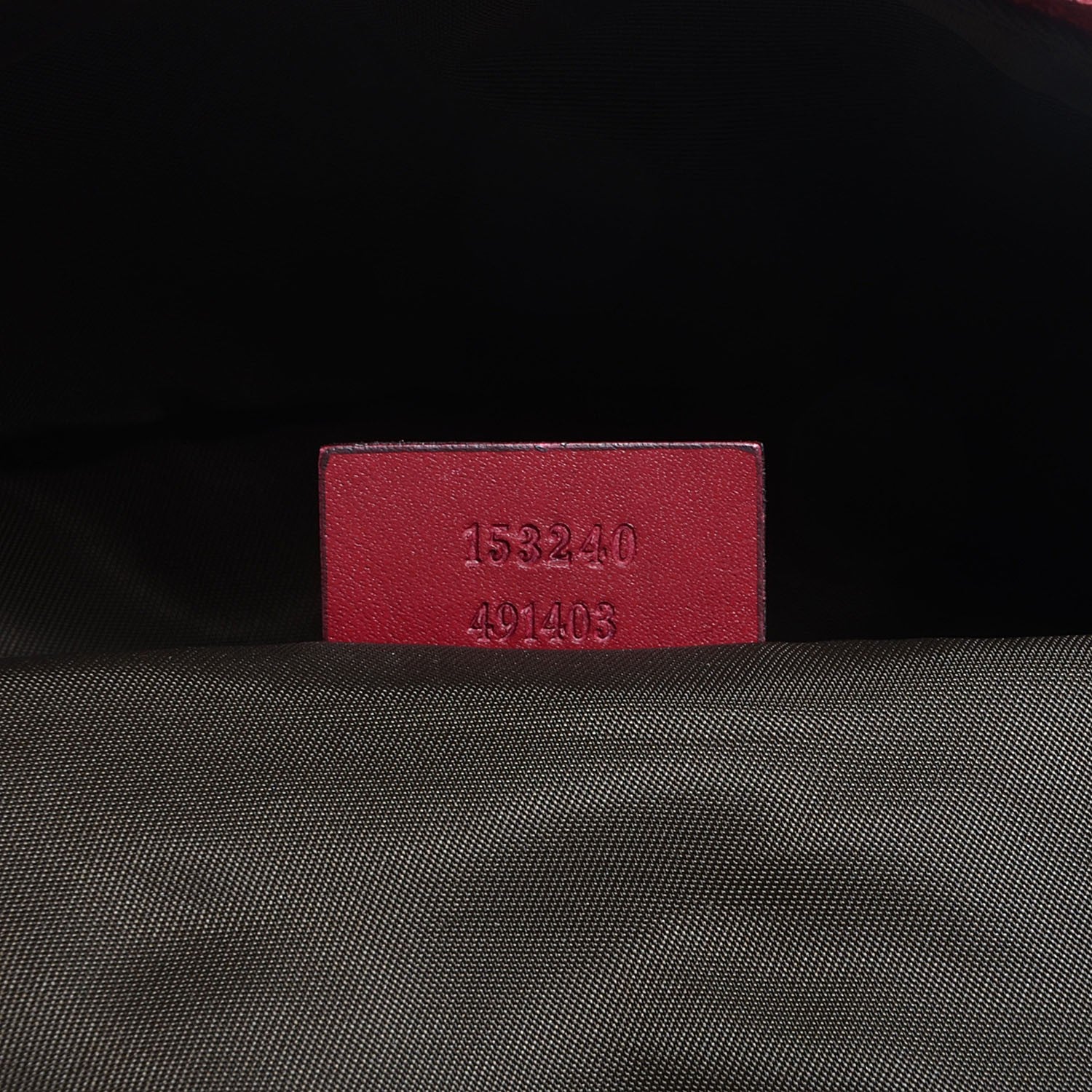 Gucci GG Monogram Web Medium Collapsable Carry On Duffle Beige Red 7 of 8