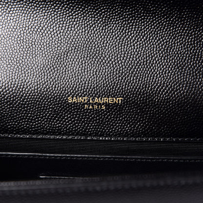 Saint Laurent Grain De Poudre Small Monogram Kate Satchel Black 6 of 9