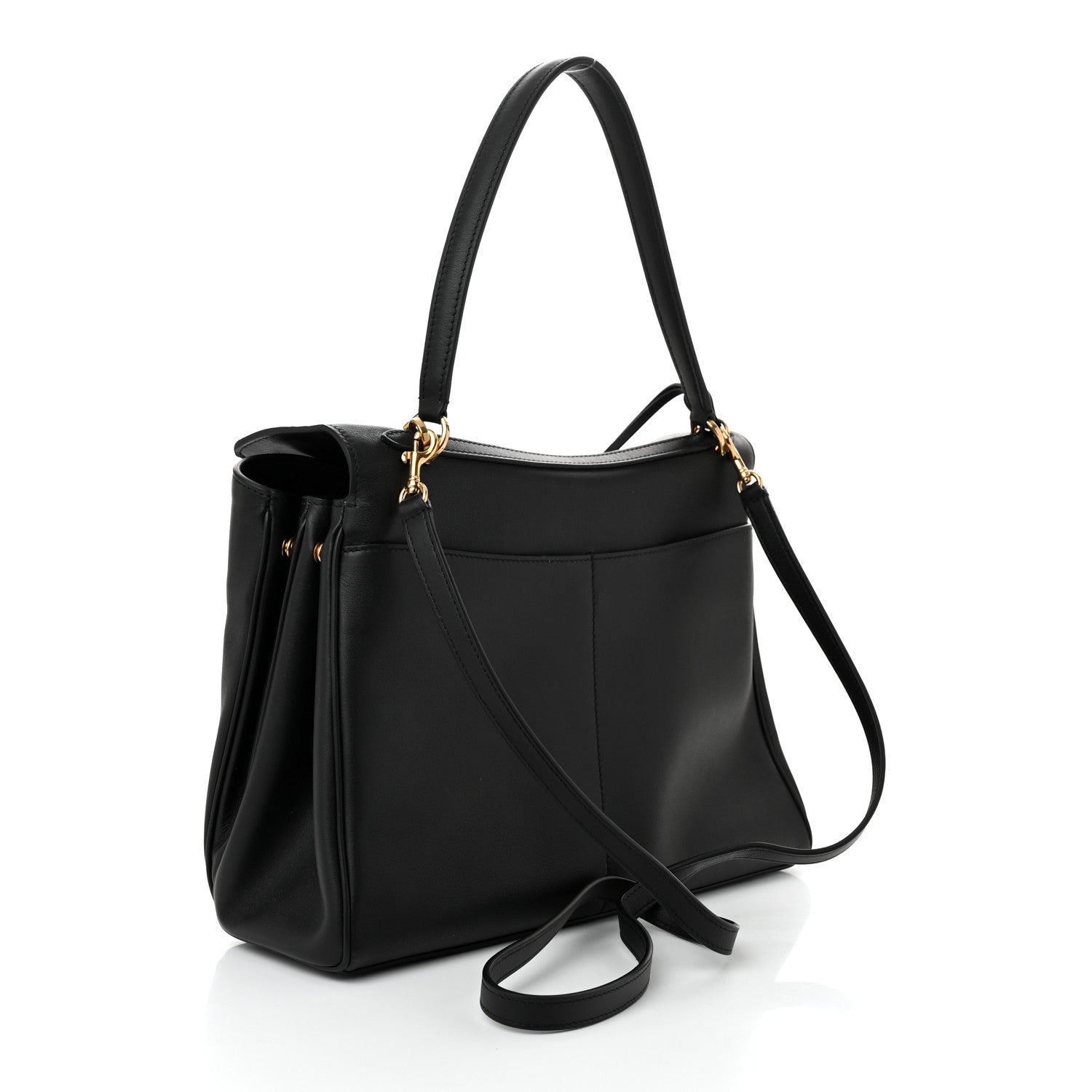Balenciaga Natural Smooth Calfskin Medium Rodeo Top Handle Handbag Black 3 of 12