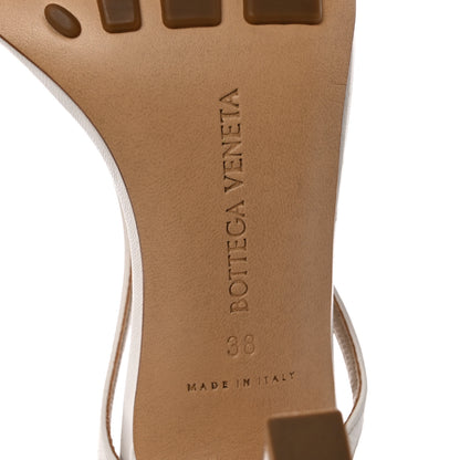 Bottega Veneta Lambskin Stretch Multi Strap 90mm Sandals 38 Optic White 6 of 9
