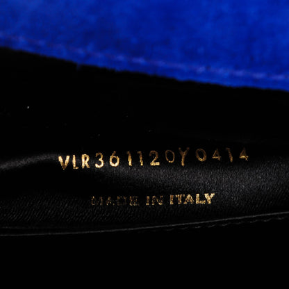 Saint Laurent Patent Calfskin Monogram Large Belle De Jour Clutch Royal Blue 7 of 7