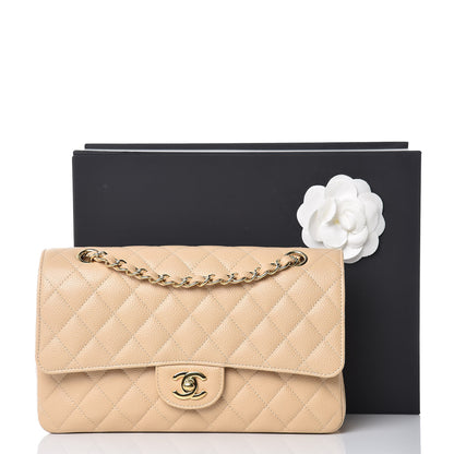Chanel Caviar Quilted Medium Double Flap Beige Clair 8 of 8
