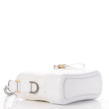 Chanel Aged Calfskin Quilted Small Gabrielle Hobo White 5 of 9