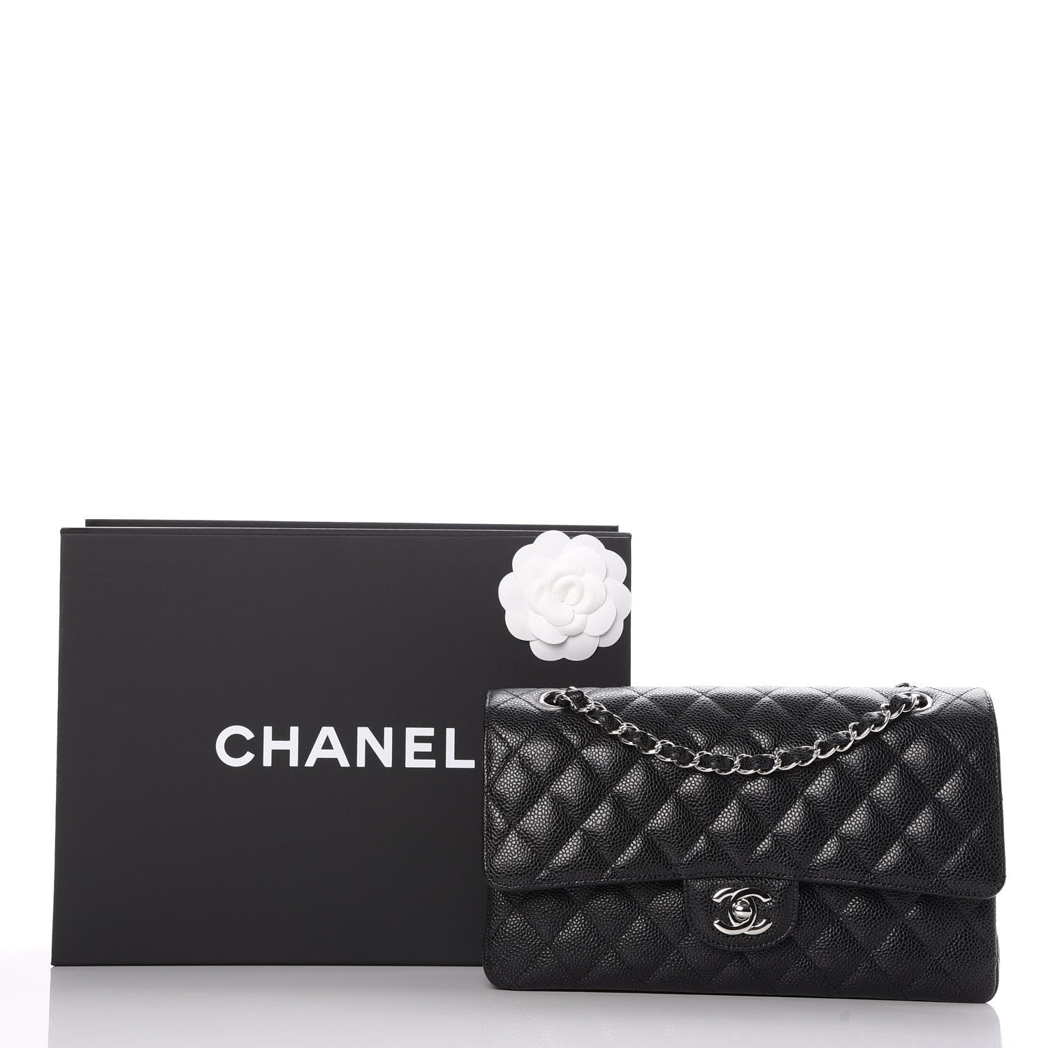 Chanel Caviar Quilted Medium Double Flap Black 8 of 8