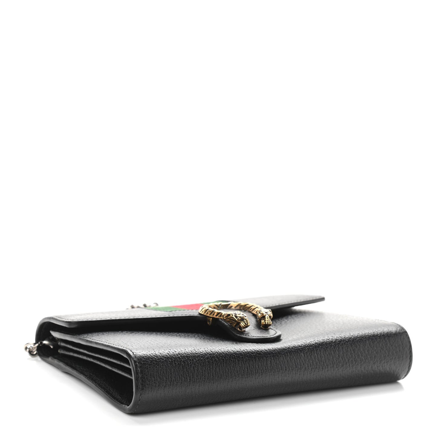 Calfskin Web Mini Dionysus Chain Wallet Black