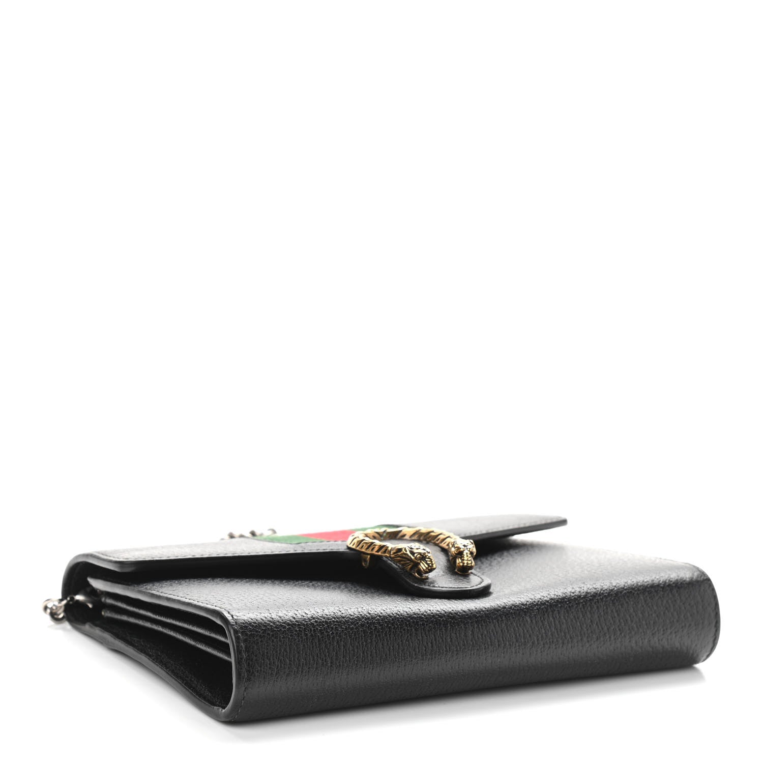 Gucci Calfskin Web Mini Dionysus Chain Wallet Black 4 of 10