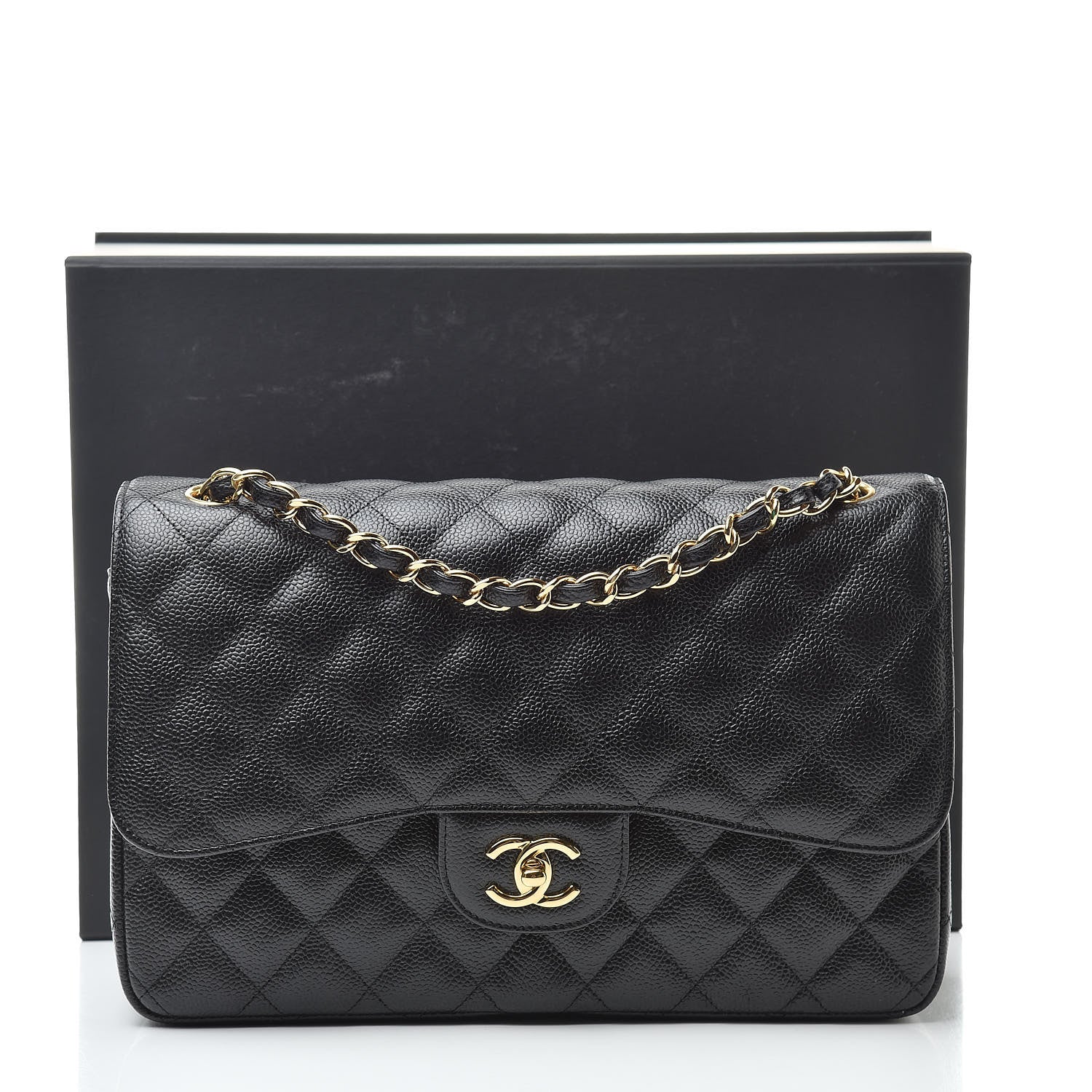 Chanel Caviar Quilted Jumbo Double Flap Black 11 of 11