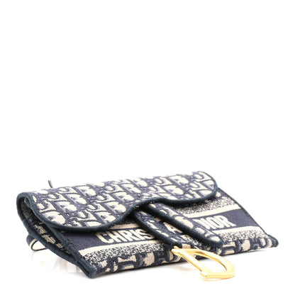 Christian Dior Oblique Slim Saddle Pouch Blue 4 of 11