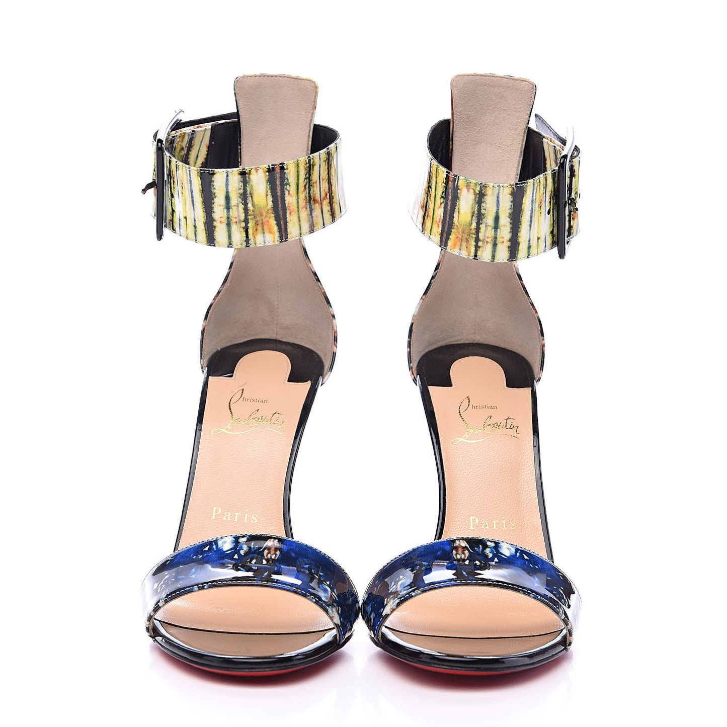 Patent Bazin Blade Runana 100 Sandals 38.5 Black Multi