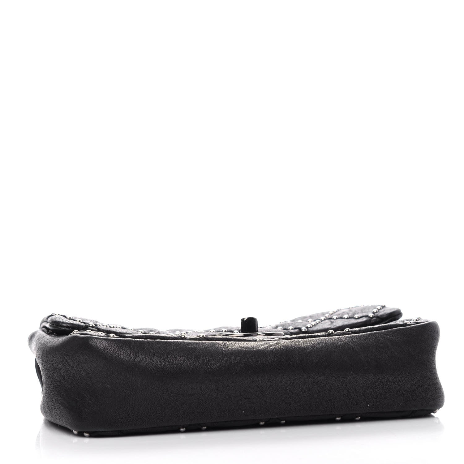 Chanel Washed Lambskin Studded Small Metal Beauty Flap Black 4 of 10