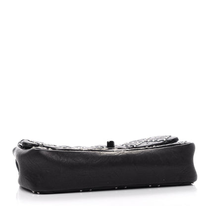 Chanel Washed Lambskin Studded Small Metal Beauty Flap Black 4 of 10