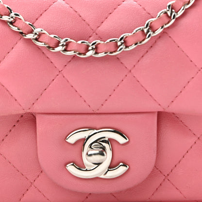 Chanel Lambskin Quilted Extra Mini Rectangular Flap Pink 7 of 13
