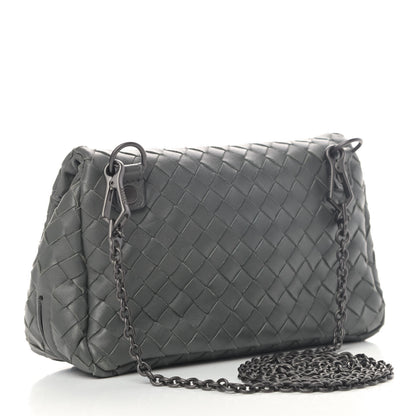 Bottega Veneta Nappa Intrecciato Small Chain Crossbody Light Grey 3 of 4