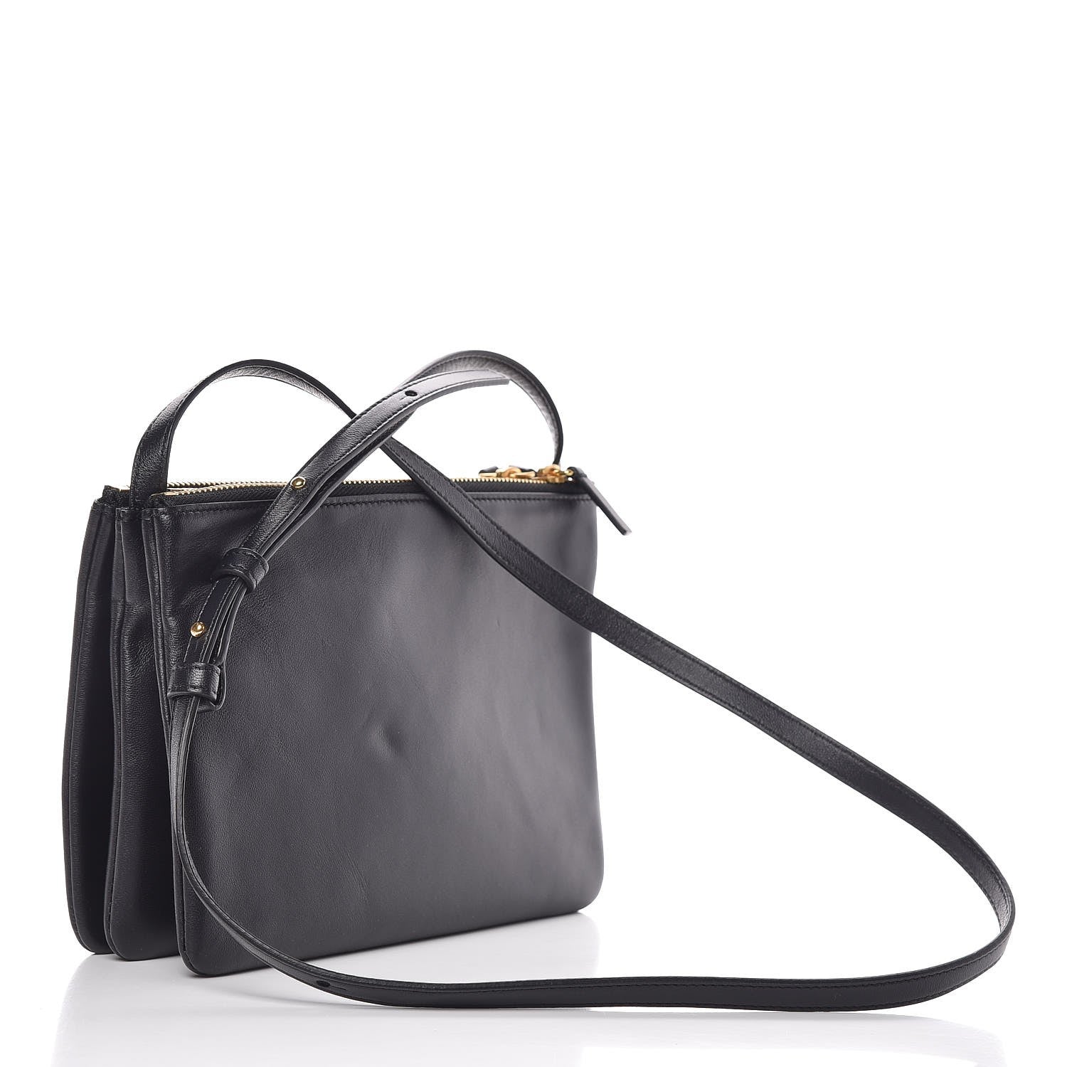 Celine Lambskin Small Trio Crossbody Bag Black 3 of 12