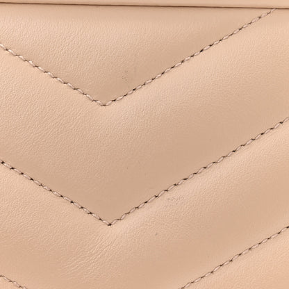 Saint Laurent Calfskin Y Quilted Monogram Toy Loulou Crossbody Bag Nude Powder 11 of 13